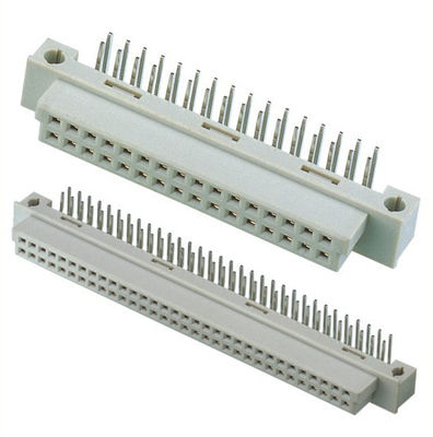 DIN 3 Row 64 Pin Idc Ribbon Cable Connectors Copper Alloy Material With PBT Housing Pin connector