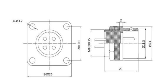 Quickly Assembly 6 Pin Servo Connector / Outside Electric Cable Connector
