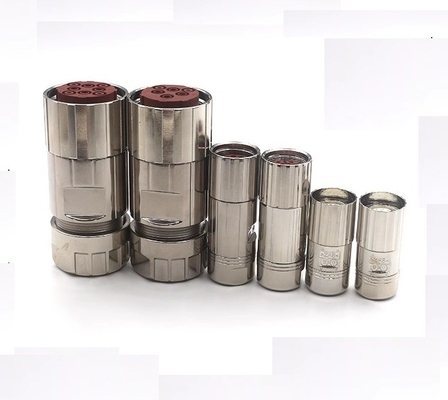 Silver Color Contact Plating Servo Motor Connectors Suitable M23 M40