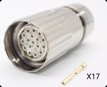 M23 Series Siemens S120 Servo Motor Connector with Panel/Cable Mount and Crimp/Solder Termination for 1000V Applications