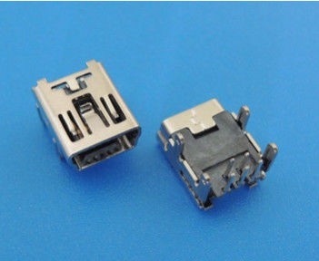 5pf 4pin Panjang Pin Micro USB Connector Suhu Tinggi Transfer Cepat Untuk Komputer Mesin
